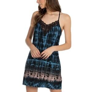 Linea Donatella Womens Tie-Dyed Chemise Nightgown Size S
